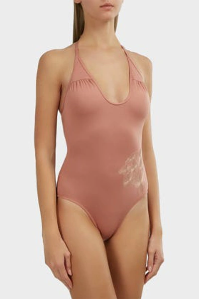 Shop Maan Emma New One-piece Swimsuit In Pink