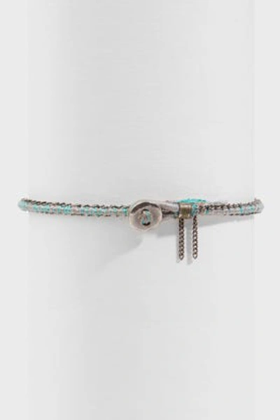 Shop Brooke Gregson Diamond-embellished Hamsa Charm Silk Bracelet In Pink