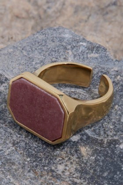 Shop Isabel Marant Stone-embellished Ring In Pink