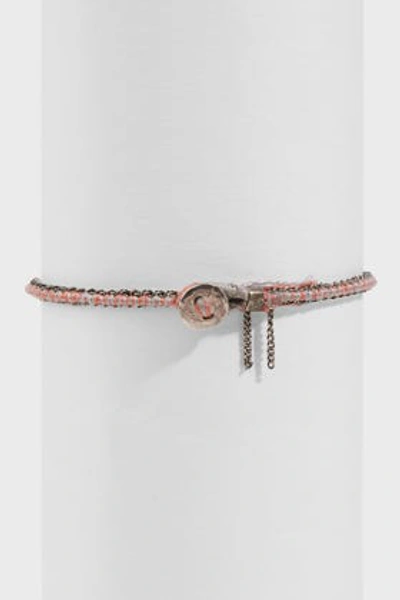 Shop Brooke Gregson Turquoise And 14k Rose Gold Silk Bracelet In Pink