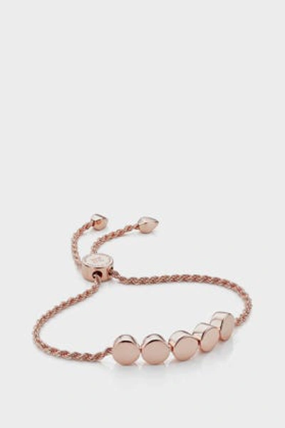 Shop Monica Vinader 18k Rose Gold Vermeil Linear Friendship Bracelet In Metallic