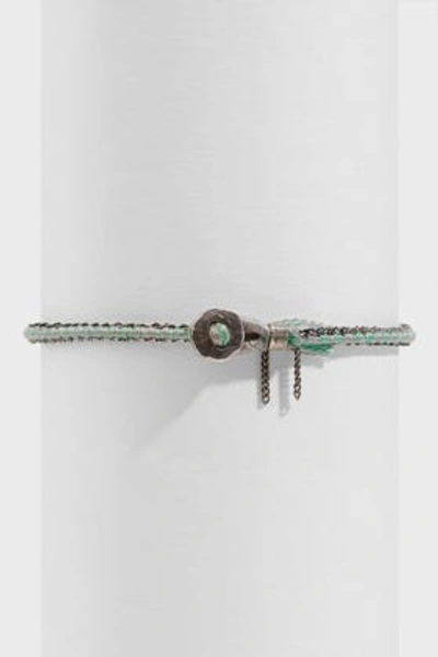 Shop Brooke Gregson Chrysoprase And 14k Rose Gold Silk Bracelet In Green