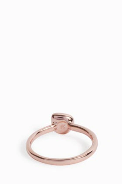 Shop Monica Vinader Nura Small Diamond Pebble Stack Ring In Metallic