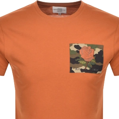 Shop Kent And Curwen Camo Rose T Shirt Orange