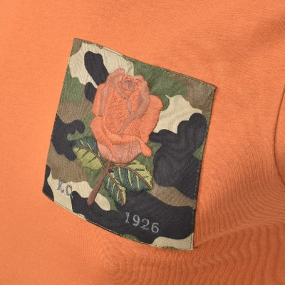 Shop Kent And Curwen Camo Rose T Shirt Orange
