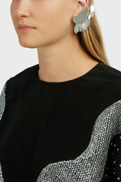Shop Isabel Marant Leaf-accented Bird Earrings In Silver