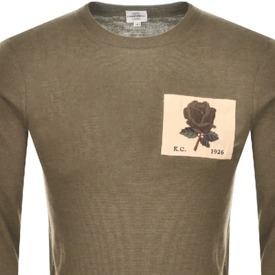 Shop Kent And Curwen Fleet Knit Jumper Green