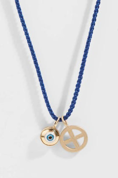 Shop Luis Morais Evil Eye Necklace In Metallic