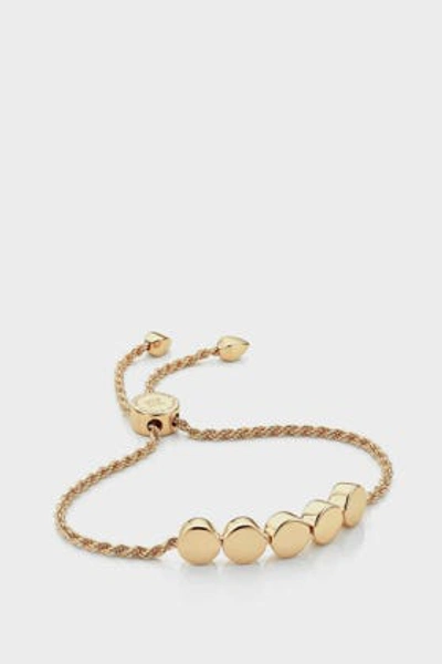 Shop Monica Vinader 18k Yellow Gold Vermeil Linear Friendship Bracelet In Metallic
