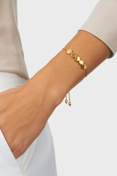 Shop Monica Vinader 18k Yellow Gold Vermeil Linear Friendship Bracelet In Metallic