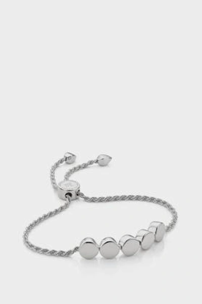 Shop Monica Vinader Sterling Silver Linear Friendship Bracelet In Metallic