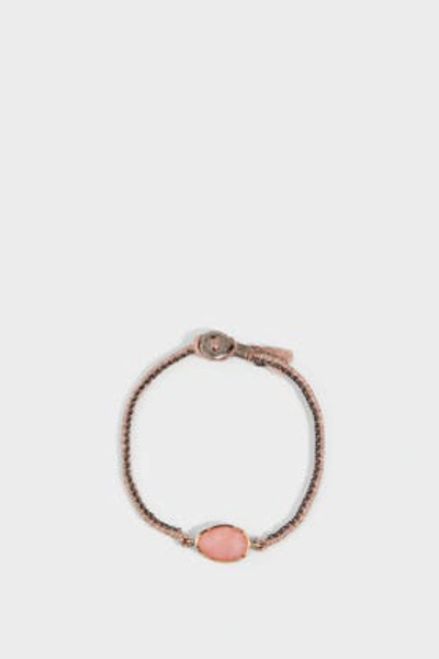 Shop Brooke Gregson Opal And 14k Rose Gold Silk Bracelet In Pink