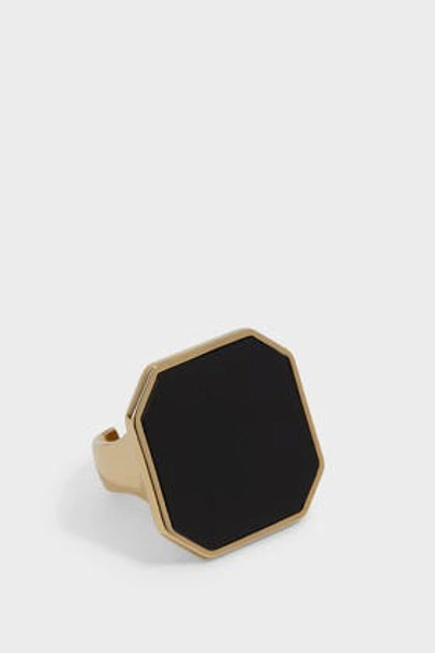 Shop Isabel Marant Stone-embellished Ring In Black