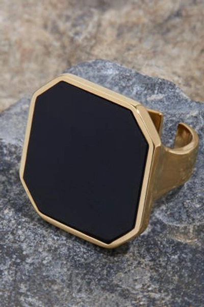 Shop Isabel Marant Stone-embellished Ring In Black