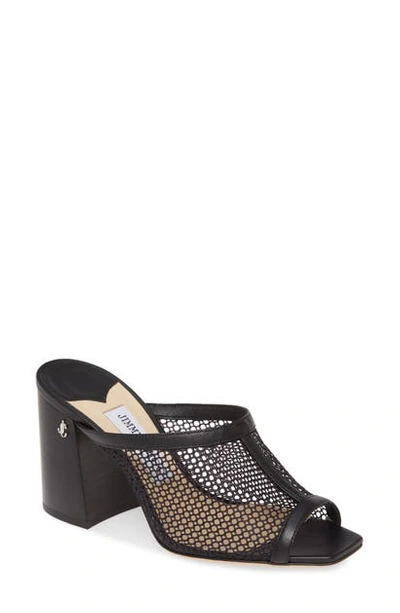 Shop Jimmy Choo Joud Mesh Mule In Black