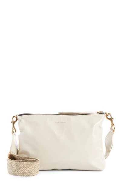 Shop Isabel Marant New Nessah Calfskin Leather Crossbody Bag In Ecru