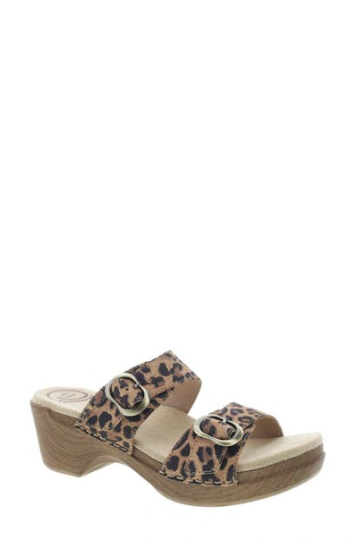 Shop Dansko 'sophie' Sandal In Leopard Print Suede