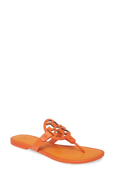 Shop Tory Burch Miller Flip Flop In Poppy Red / Pomander