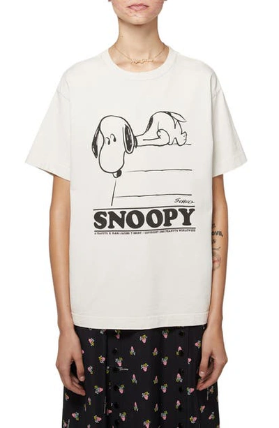 Shop Marc Jacobs X Peanuts Graphic Cotton Tee In Vintage White