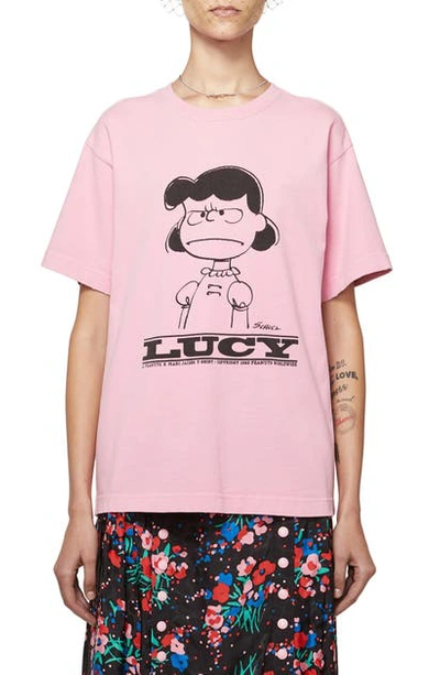 Shop Marc Jacobs X Peanuts Graphic Cotton Tee In Pink