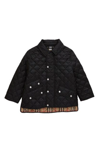Shop Burberry Brennan Water Resistant Diamond Quilted Jacket In Black