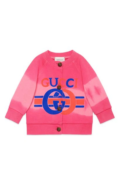 Shop Gucci Logo Sweatshirt In Rose Pink