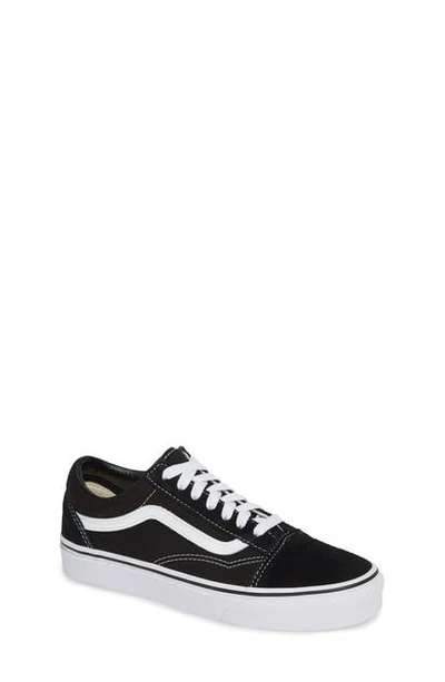 Shop Vans 'old Skool' Skate Sneaker In Black/ White Suede Canvas