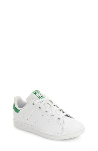 Shop Adidas Originals Stan Smith Foundation Sneaker In White/ Green