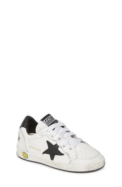 Shop Golden Goose Ball Star Sneaker In White Leather Orange Tip