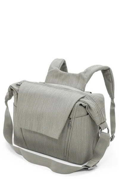 Shop Stokke Convertible Diaper Bag In Brushed Grey