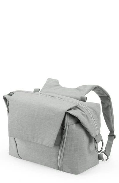 Shop Stokke Diaper Bag In Grey Melange
