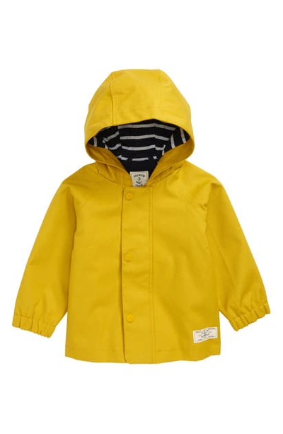 Babies Coast Waterproof Hooded Raincoat In Antique Gold