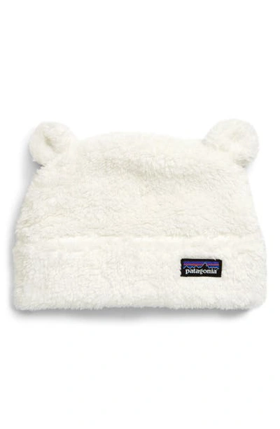 Shop Patagonia Furry Friends Fleece Hat In Birch White