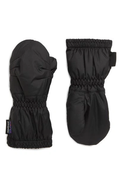 Shop Patagonia Water Repellent Puff Mittens In Black