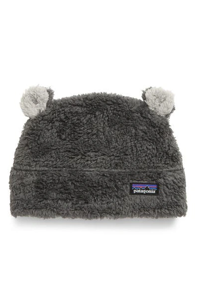 Shop Patagonia Furry Friends Fleece Hat In Forge Grey With Drifter Grey
