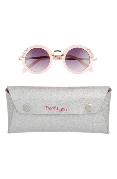 Shop Bari Lynn 42mm Round Crystal Sunglasses In Light Pink