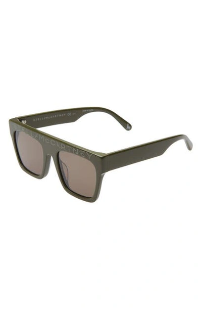 Shop Stella Mccartney 45mm Square Sunglasses In Green