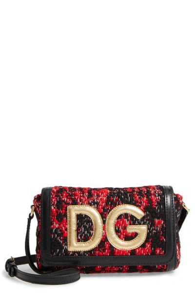 Shop Dolce & Gabbana Animal Print Handbag In Red/ Black