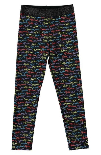 Shop Stella Mccartney Girl's  Kid Logo Leggings In Black Multi