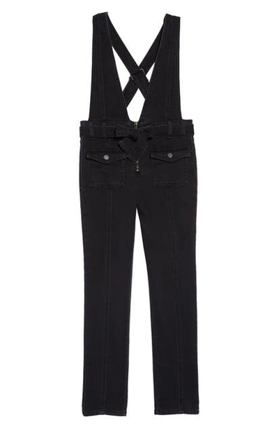 Shop Habitual Ava Skinny Denim Jumpsuit In Black