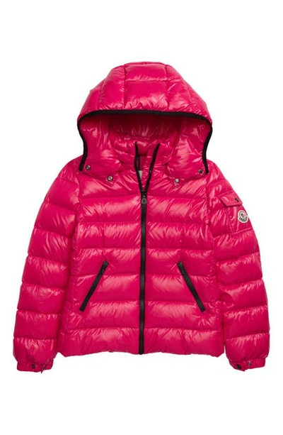 Shop Moncler Bady Water Resistant Down Hooded Puffer Jacket In Fuchsia