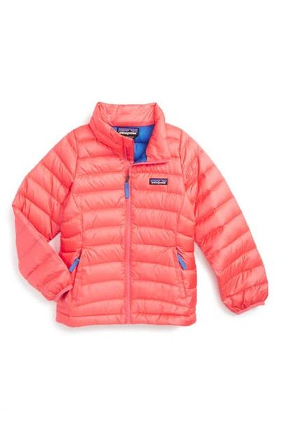Shop Patagonia Quilted Down Jacket In Indy Pink
