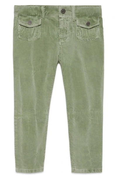 Shop Gucci Corduroy Pants In Sage