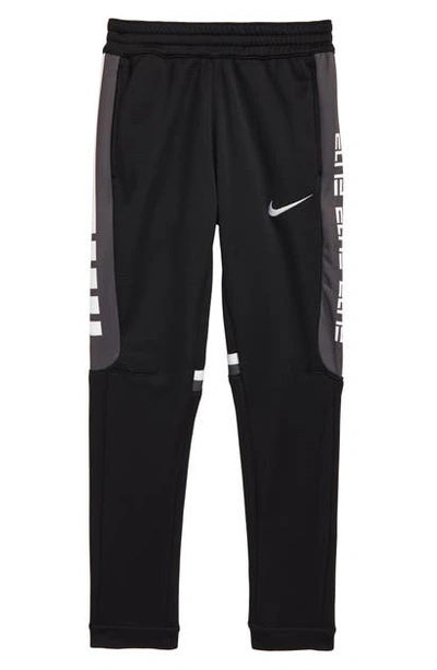 Nike Kids' Big Boys Dri-fit Therma Elite Basketball Pants In Black/ White |  ModeSens