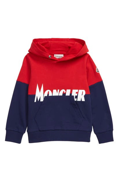 Shop Moncler Molleton Hoodie In Red