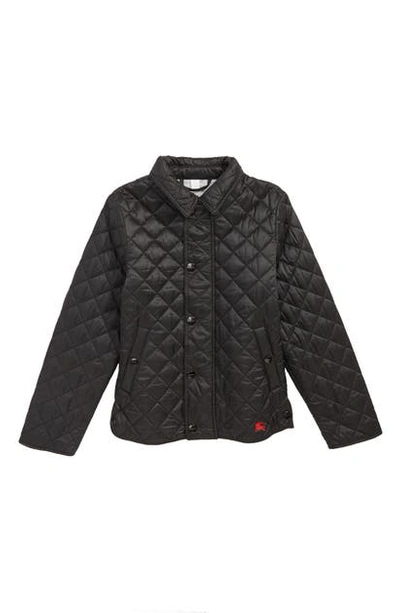 Shop Burberry Lyle Diamond Quilted Jacket In Black