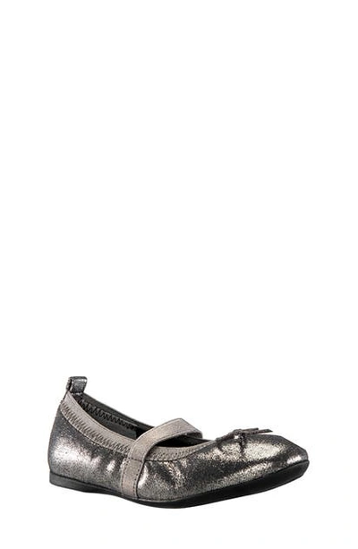 Shop Nina Esther Ballet Flat In Pewter Shimmer