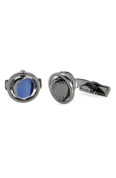 Shop Ted Baker Spinning Cuff Links In Blue