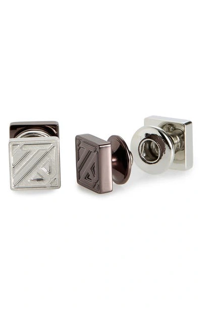 Shop Ted Baker Reversible Cuff Links In Chocolate