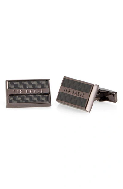 Shop Ted Baker Woven Cuff Links In Black